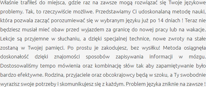 Szybka Nauka Języka Artykuł Językowy