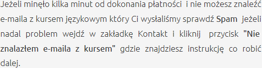 Odbiór Zakupionego Kursu Szkolenia Językowe Nałęczów
